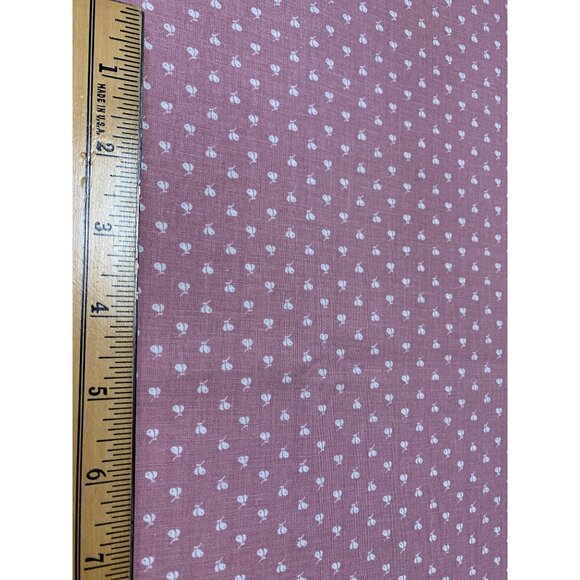 Joan Kessler Concord Fabrics Pink & Cream Cotton 1/2 Yard 44" Wide Fabric For Cr - Picture 4 of 7